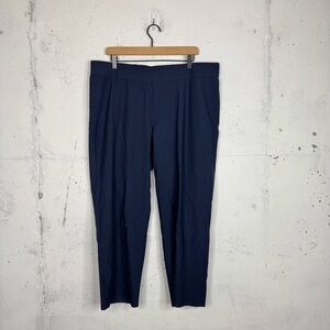 Eileen Fisher Crepe Trouser Pants Navy 1X
